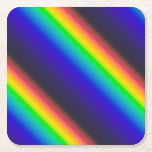 Diagonaal zonnespectrum kartonnen onderzetters (Voorkant)