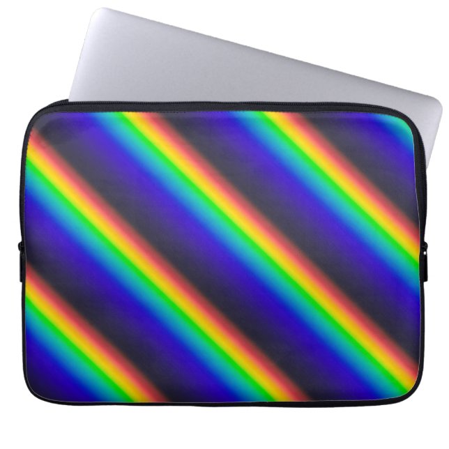 Diagonaal zonnespectrum laptop sleeve (Voorkant)