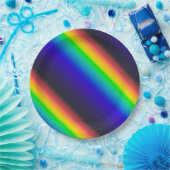 Diagonaal zonnespectrum papieren bordje (Feest)