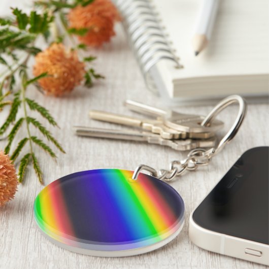 Diagonaal zonnespectrum sleutelhanger (Voorkant Rechts)