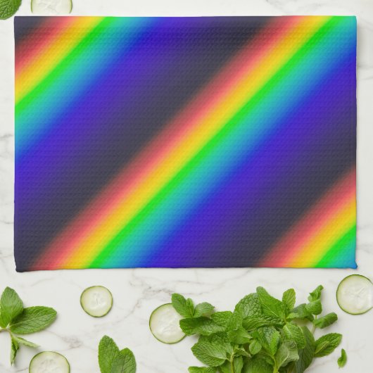 Diagonaal zonnespectrum theedoek (Gevouwen)