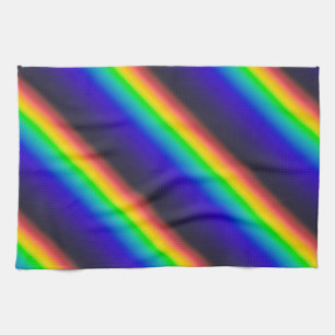 Diagonaal zonnespectrum theedoek
