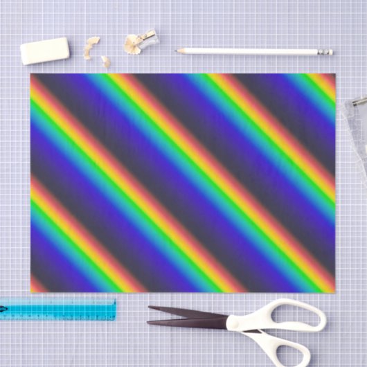 Diagonaal zonnespectrum tissuepapier (Craft)