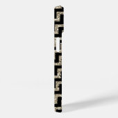 Diagonaal zwart Chevron Gold, persoonlijk Case-Mate iPhone Case (Achterkant / Rechts)
