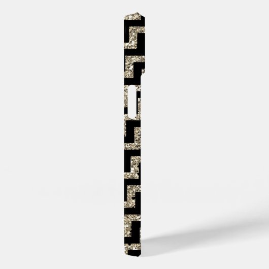 Diagonaal zwart Chevron Gold, persoonlijk Case-Mate iPhone Case (Achterkant / Rechts)