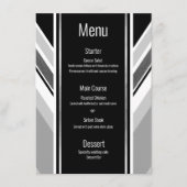 Diagonaal zwart, grijs, met metalen strippen menu (Voorkant)