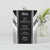 Diagonaal zwart, grijs, met metalen strippen menu (Staand voorkant)