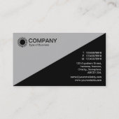 Diagonaal - Zwart met grijs Visitekaartje (Achterkant)