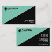 Diagonaal - Zwart met Groen 7dcfb6 Visitekaartje (Voorkant / Achterkant)