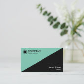 Diagonaal - Zwart met Groen 7dcfb6 Visitekaartje (Staand voorkant)