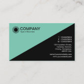 Diagonaal - Zwart met Groen 7dcfb6 Visitekaartje (Achterkant)