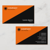 Diagonaal - zwart met Oranje FF6600 Visitekaartje (Voorkant / Achterkant)