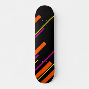 Diagonaal - Zwart, Roze, Oranje en Geel Persoonlijk Skateboard