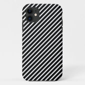 DIAGONAAL ZWART-WIT ZEBRA STREPEN Appel Case-Mate iPhone Case (Achterkant)