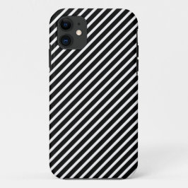 DIAGONAAL ZWART-WIT ZEBRA STREPEN Appel Case-Mate iPhone Case