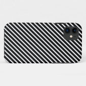 DIAGONAAL ZWART-WIT ZEBRA STREPEN Appel Case-Mate iPhone Case (Achterkant (horizontaal))