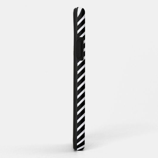 DIAGONAAL ZWART-WIT ZEBRA STREPEN Appel Case-Mate iPhone Case (Achterkant/rechts)