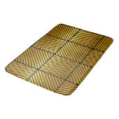 Diagonaal zwarte striped Gold Leaf Textuur Bath Ma Badmat (Gekanteld)