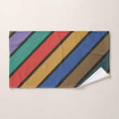 Diagonaalbandjes met meerdere kleuren bad handdoek (Handdoek)