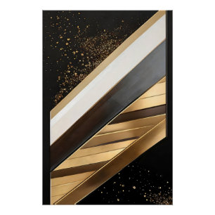 Diagonaallijnen van goud perfect poster