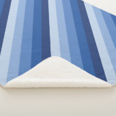 diagonaalstrepen van Ombre, in blauwe tonen Sherpa Deken (3/4)