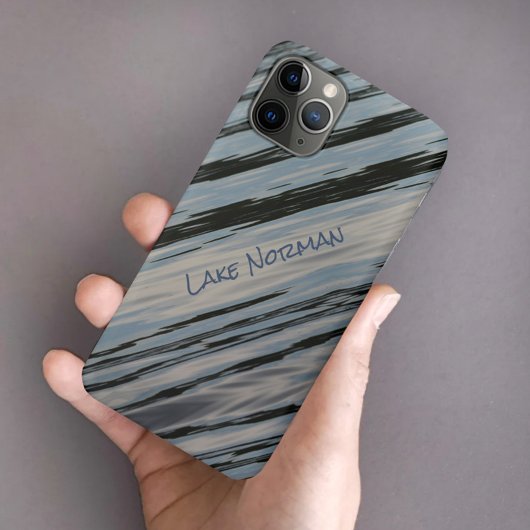 Diagonaalstropen voor het meer van waterblauw en z Case-Mate iPhone case