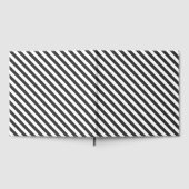 Diagonal black and white stripes  pattern gastenboek (Volledig)