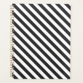 Diagonal black and white stripes  pattern planner (Voorkant)