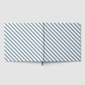 Diagonal blue and white stripes pattern gastenboek (Volledig)