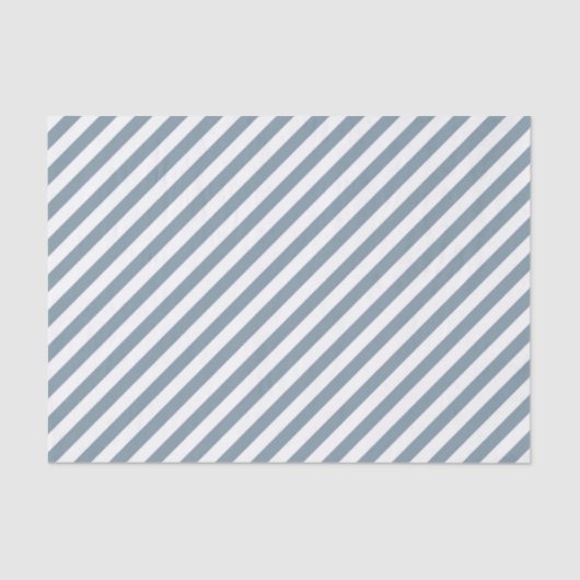 Diagonal blue and white stripes pattern tissuepapier (Voorkant)