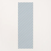 Diagonal blue and white stripes pattern yogamat (Voorkant)