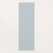 Diagonal blue and white stripes pattern yogamat (Achterkant)