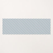 Diagonal blue and white stripes pattern yogamat (Voorkant (horizontaal))