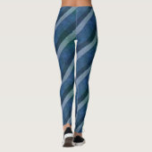 Diagonal BLUES Perfecte Print Yoga Broek, Leggings (Achterkant)