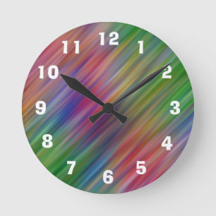Diagonal Colours Acrylic wall clock Ronde Klok