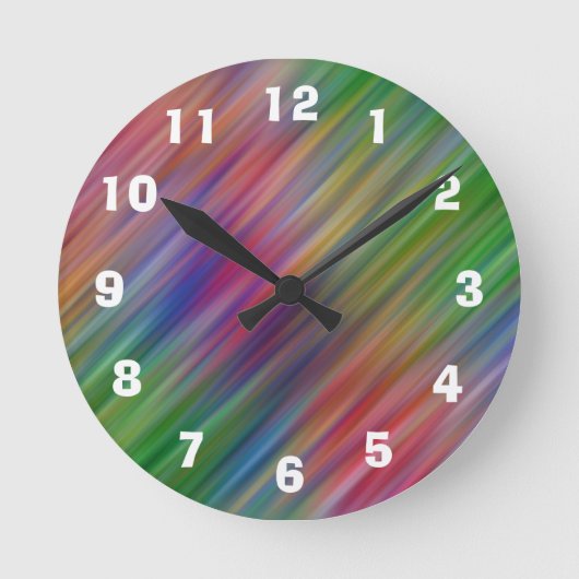 Diagonal Colours Acrylic wall clock Ronde Klok (Voorkant)