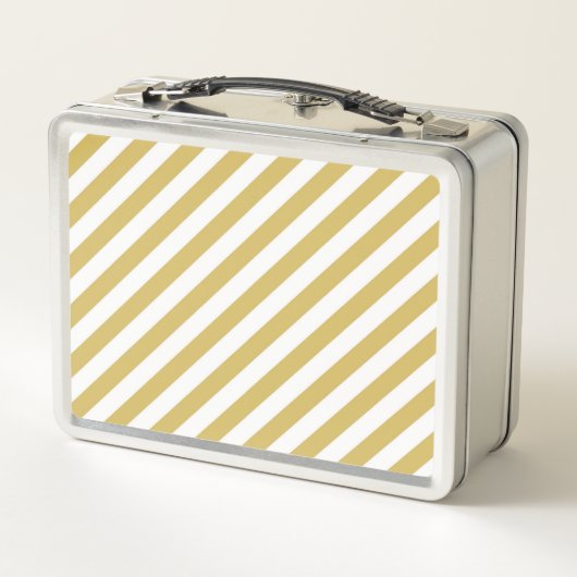 Diagonal golden yellow and white stripes pattern (Achterkant)
