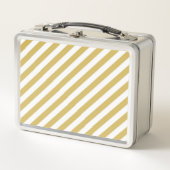 Diagonal golden yellow and white stripes pattern (Voorkant)