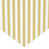 Diagonal golden yellow and white stripes pattern korte tafelloper (Hoek)