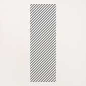 Diagonal gray and white stripes pattern yogamat (Achterkant)