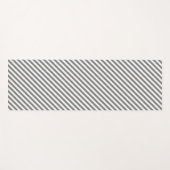 Diagonal gray and white stripes pattern yogamat (Voorkant (horizontaal))