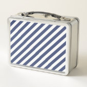 Diagonal navy blue and white stripes pattern (Achterkant)
