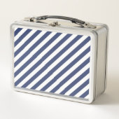 Diagonal navy blue and white stripes pattern (Voorkant)