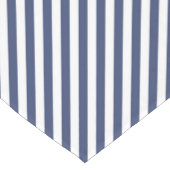 Diagonal navy blue and white stripes pattern korte tafelloper (Hoek)