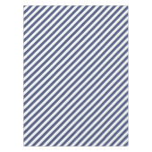 Diagonal navy blue and white stripes pattern tafelkleed (Voorkant)