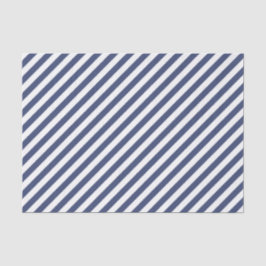 Diagonal navy blue and white stripes pattern tissuepapier