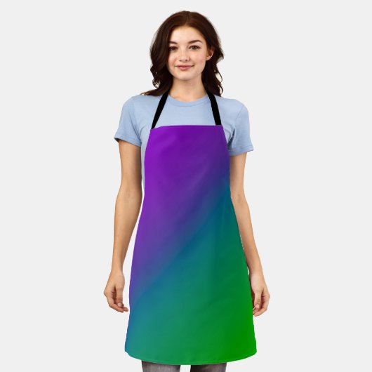 Diagonal Ombre Paars Green Schort (Gedragen)