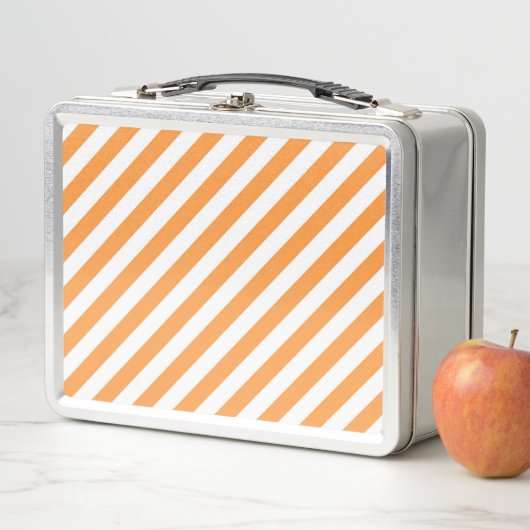 Diagonal orange and white stripes pattern (In situ)