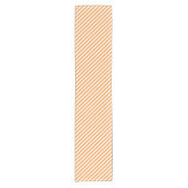 Diagonal orange and white stripes pattern korte tafelloper (Voorkant)