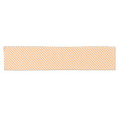 Diagonal orange and white stripes pattern korte tafelloper (Horizontaal)